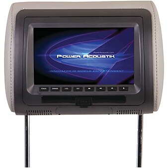 Power Acoustik® 7" Universal Headrest Monitor Preloaded With DVD Player (POWHDVD71CC)