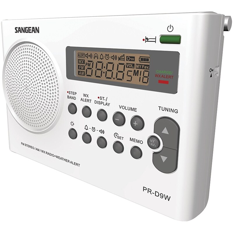 Sangean AM/FM/Weather Alert Rechargeable Portable Radio image 1