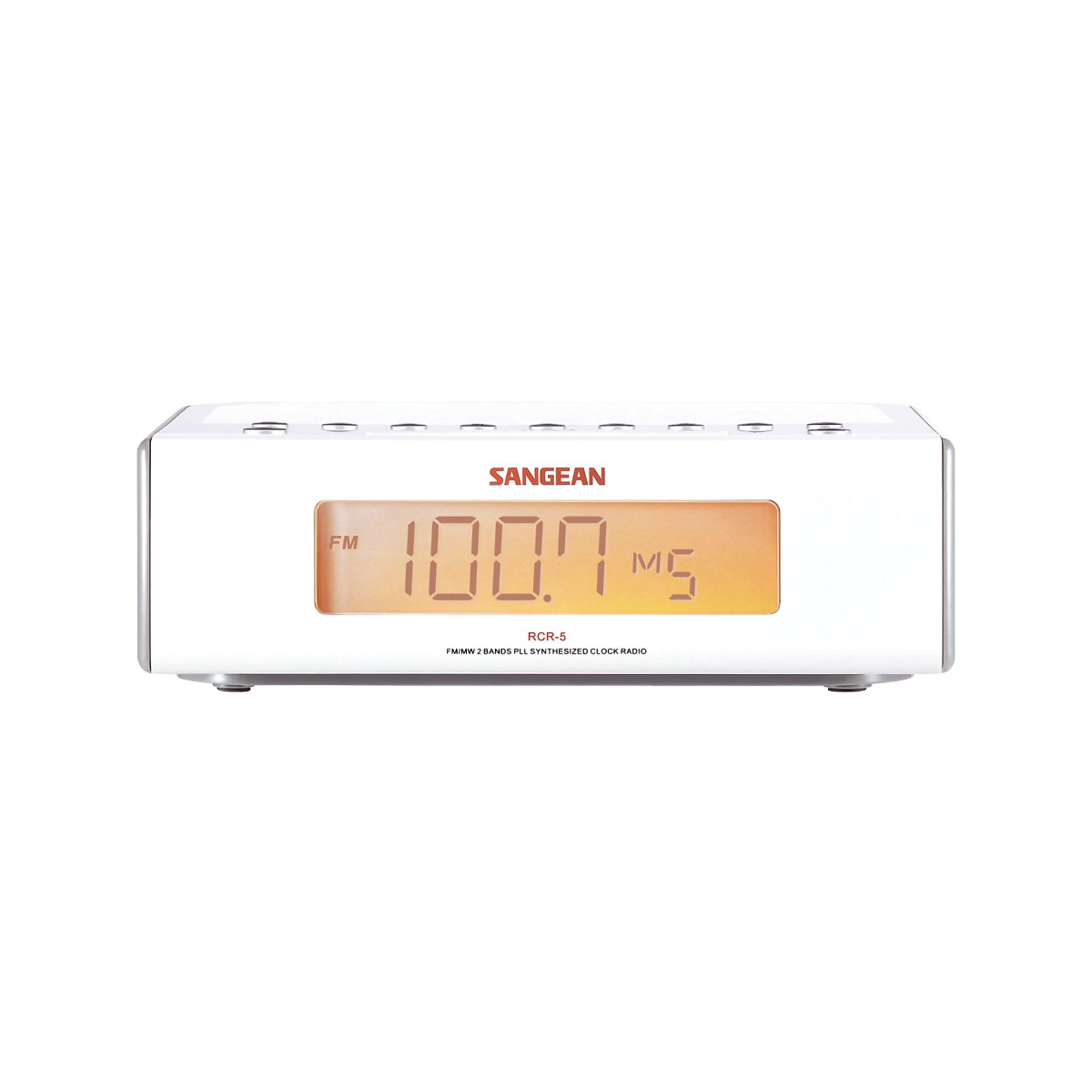 Sangean AM/FM Digital Clock Radio, White (RCR-5) Sansujyuku sansujyuku.com