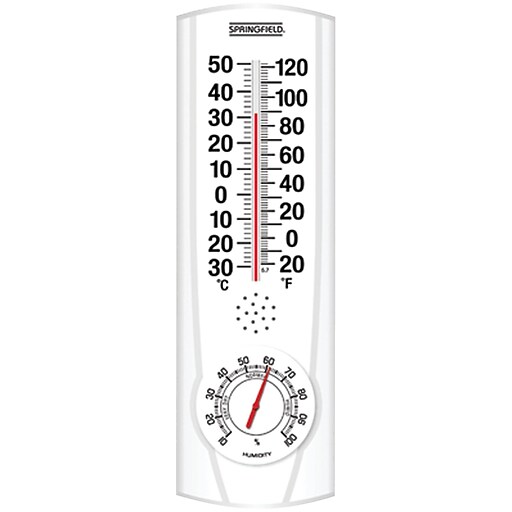 Springfield Plainview Indoor/Outdoor Thermometer With Hygrometer Staples