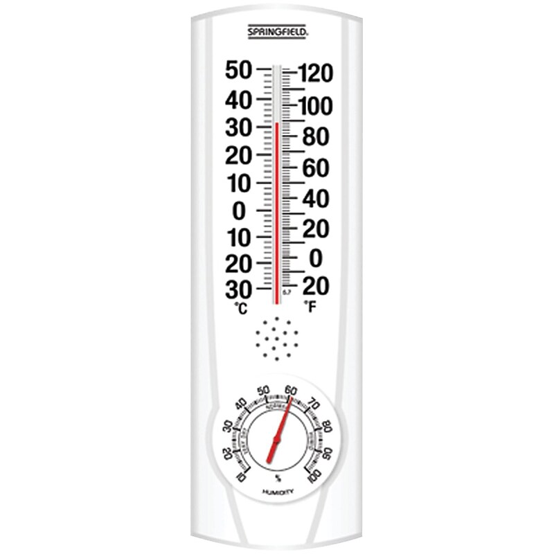 Springfield Plainview Indoor/Outdoor Thermometer With Hygrometer image 1