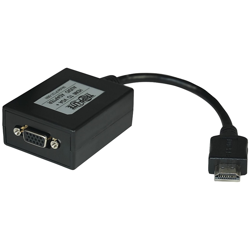 Tripp Lite P131-06N 6" HDMI to VGA with Audio Converter, Black image 1