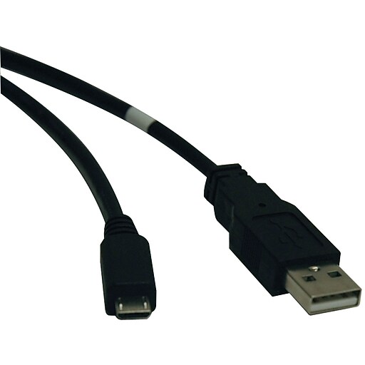 Tripp Lite U050 10' USB 2.0 HiSpeed to Micro Male/Male Cable, Black