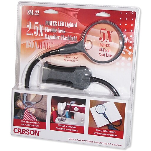 Carson Optical BoaMag SM22 LED Lighted Flexible Neck Magnifier at Staples