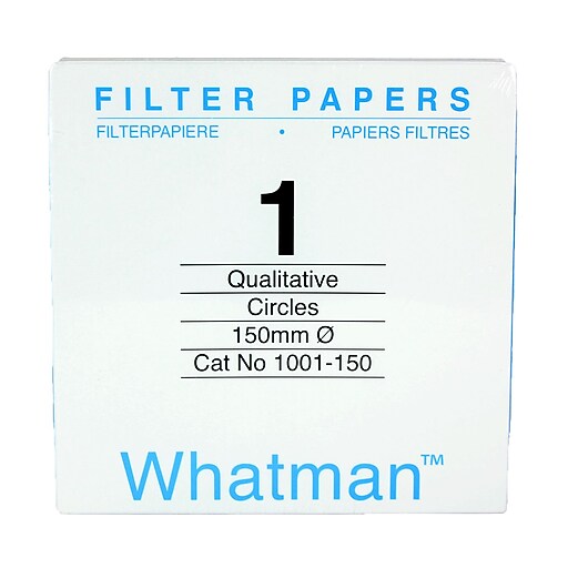 Whatman GE Healthcare Biosciences Filter Paper, Grade 1, 5.9", 100/Pack