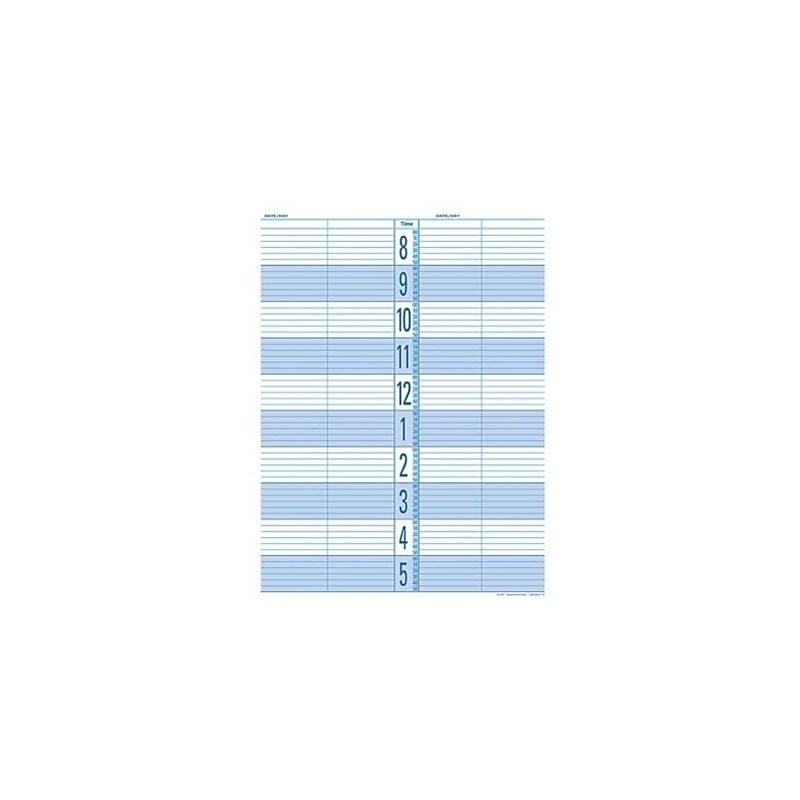 Medical Arts Press 11"x 8.5" Daily Appointment Book Refills, Undated, White/Blue (31091MAP) image 1