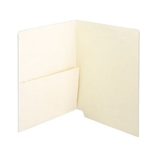 Medical Arts Press® 11 Pt. Manila EndTab Pocket Folders, No Fasteners