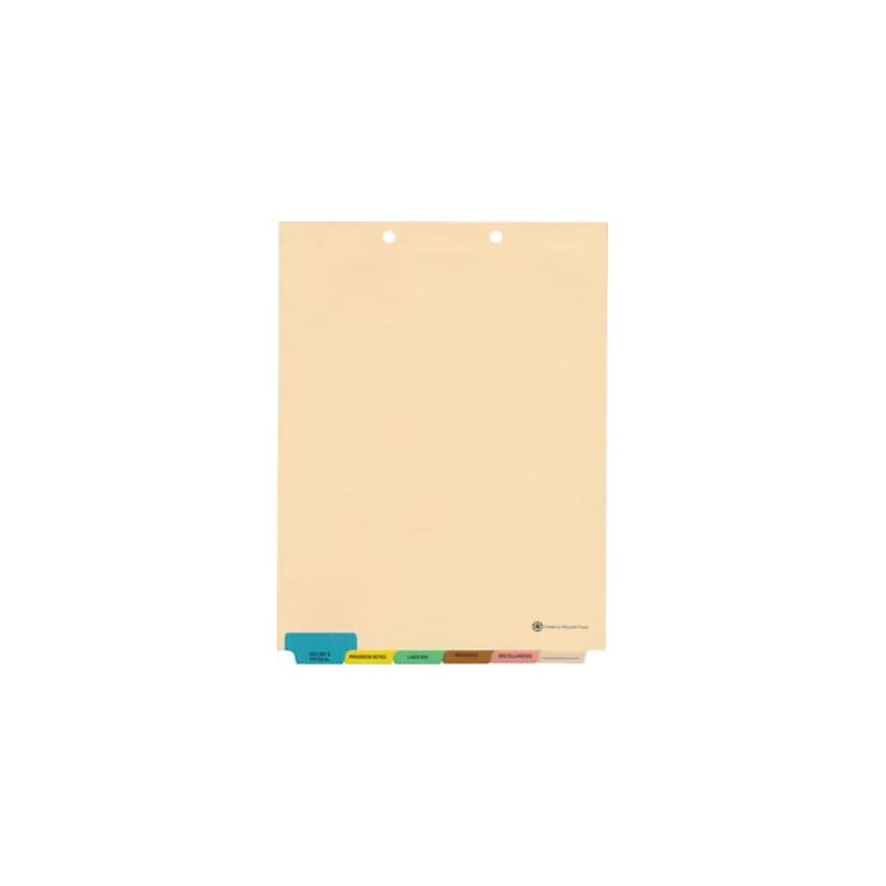 Medical Arts Press® 6-Tab Chart Medical Indexes, End Tab, 65 Per box image 1