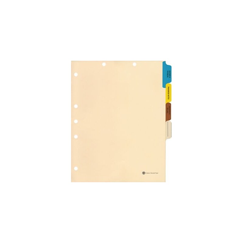 Medical Arts Press® Chart Divider Sets, Side Tab, 4 Tab image 1