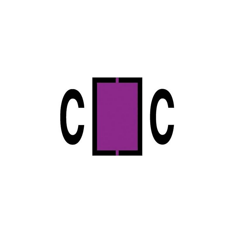 Medical Arts Press Jeter "C" Identification & Color Coding Labels, 15/16"H x 1 5/8"W, Purple, 500/Roll (33612) image 1