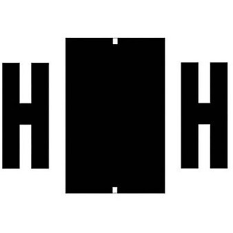 Medical Arts Press® Jeter® Compatible Alpha Roll Style Labels, Letter H