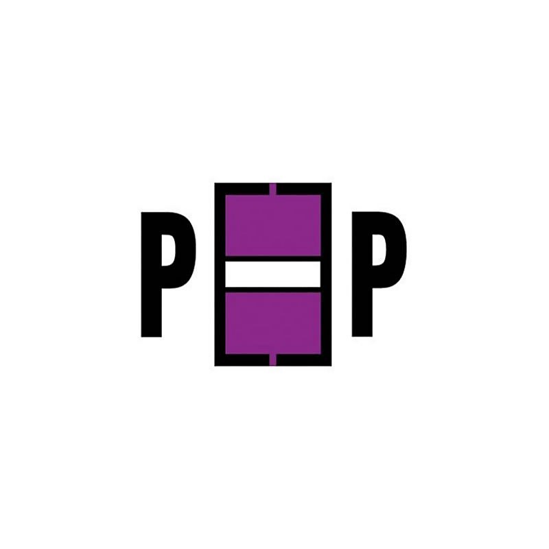 Medical Arts Press Jeter "P" Identification & Color Coding Labels, 15/16"H x 1 5/8"W, Purple, 500/Roll (33626) image 1