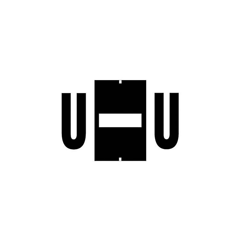 Medical Arts Press Jeter "U" Identification & Color Coding Labels, 15/16"H x 1 5/8"W, Black, 500/Roll (33631) image 1