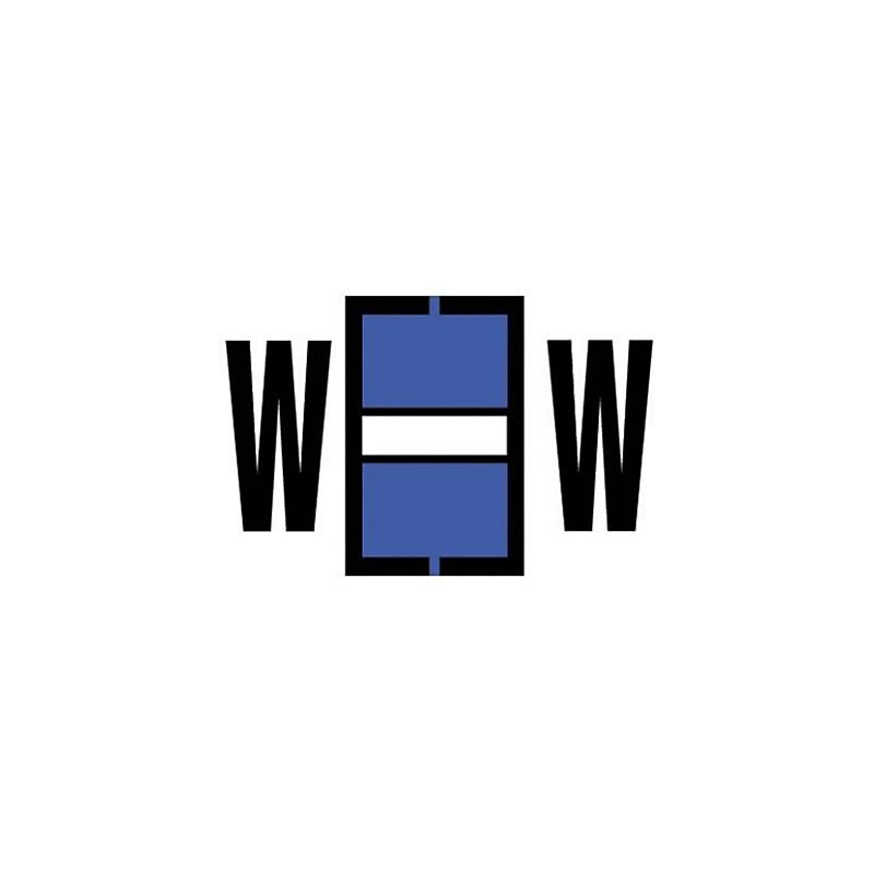 Medical Arts Press Jeter "W" Identification & Color Coding Labels, 15/16"H x 1 5/8"W, Blue, 500/Roll (33633) image 1