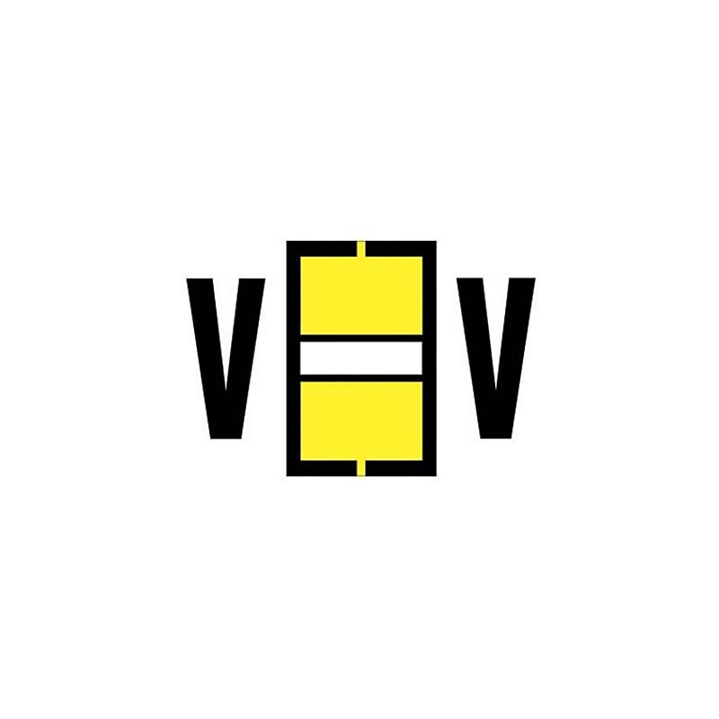 Medical Arts Press® Jeter® Compatible Alpha 3-Ring Style Labels, "V" image 1