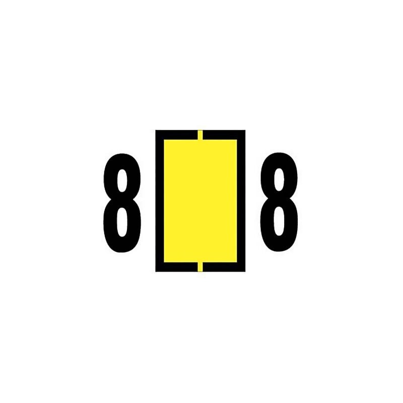 Medical Arts Press Jeter "8" Identification & Color Coding Labels, 15/16"H x 1 5/8"W, Yellow, 500/Roll (33684) image 1