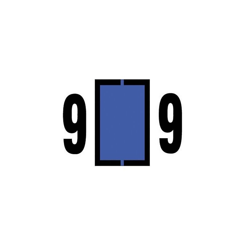 Medical Arts Press Jeter "9" Identification & Color Coding Labels, 15/16"H x 1 5/8"W, Blue, 500/Roll (33685) image 1