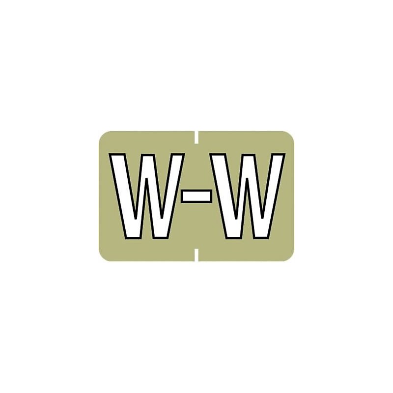 Medical Arts Press® Barkley® & Sycom® Compatible Alpha Sheet Style Labels, "W" image 1