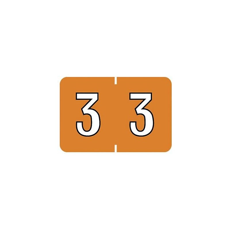 Medical Arts Press® Barkley® & Sycom® Compatible Numeric Roll Labels, "3" image 1