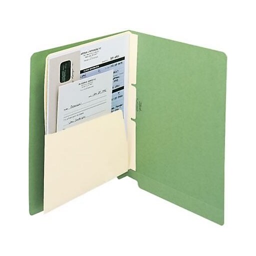 Medical Arts Press® File Folder Dividers, SideFlap with Pockets Staples
