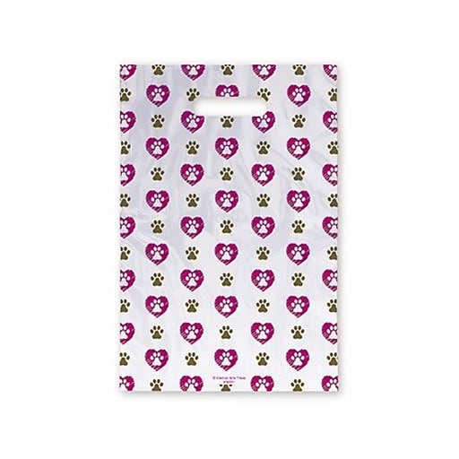 Jumbo ScatterPrint Supply Bags, Paw Prints and Hearts Staples