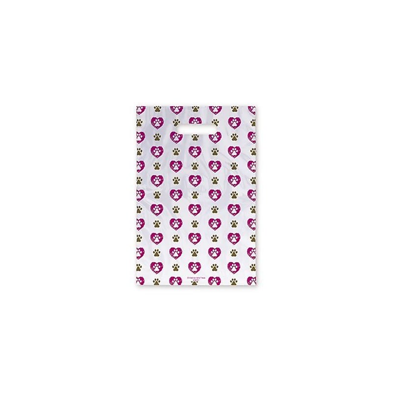 Jumbo Scatter-Print Supply Bags, Paw Prints and Hearts image 1