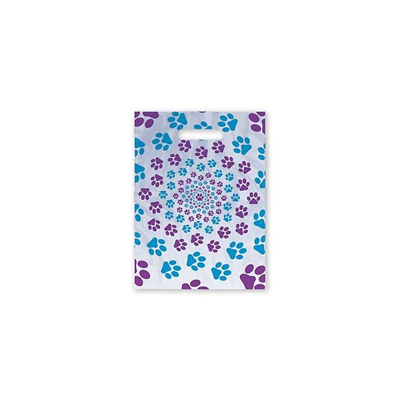 Jumbo Scatter-Print Supply Bags, Paw Print Spiral image 1