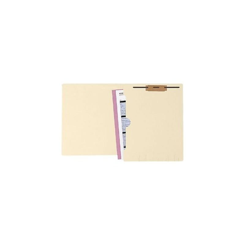 Medical Arts Press® Manila Full-Pocket End-Tab Folders, Straight-Cut Tab, 1 Fastener, Letter Size, 50/Box image 1