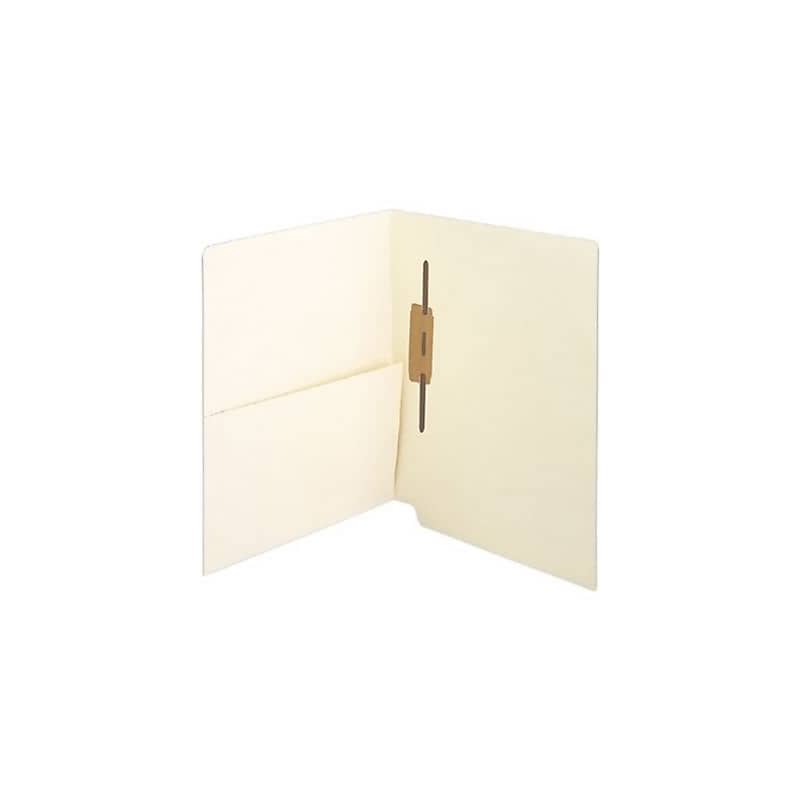 Medical Arts Press® 11 Pt. Manila End-Tab Pocket Folders, 5th Position Fastener, 50/Bx image 1