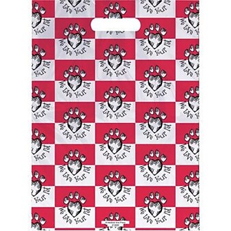 Jumbo Scatter-Print Supply Bags, Paw Prints