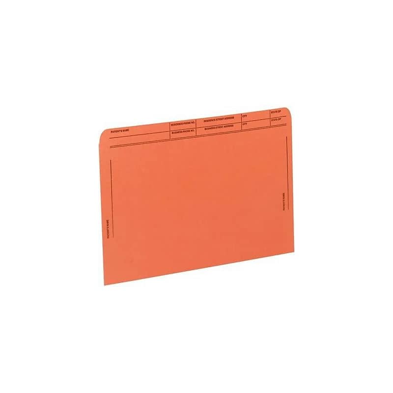 Medical Arts Press®  File Pocket, Letter Size, Dark Orange, 50/Box (59547OR) image 1