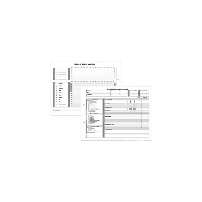 Medical Arts Press Anesthesia Record, 125/Pack (13877) image 1