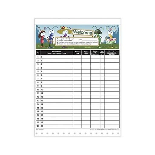 Shop Staples for Medical Arts Press Designer Privacy SignIn Sheets, Silly Antics