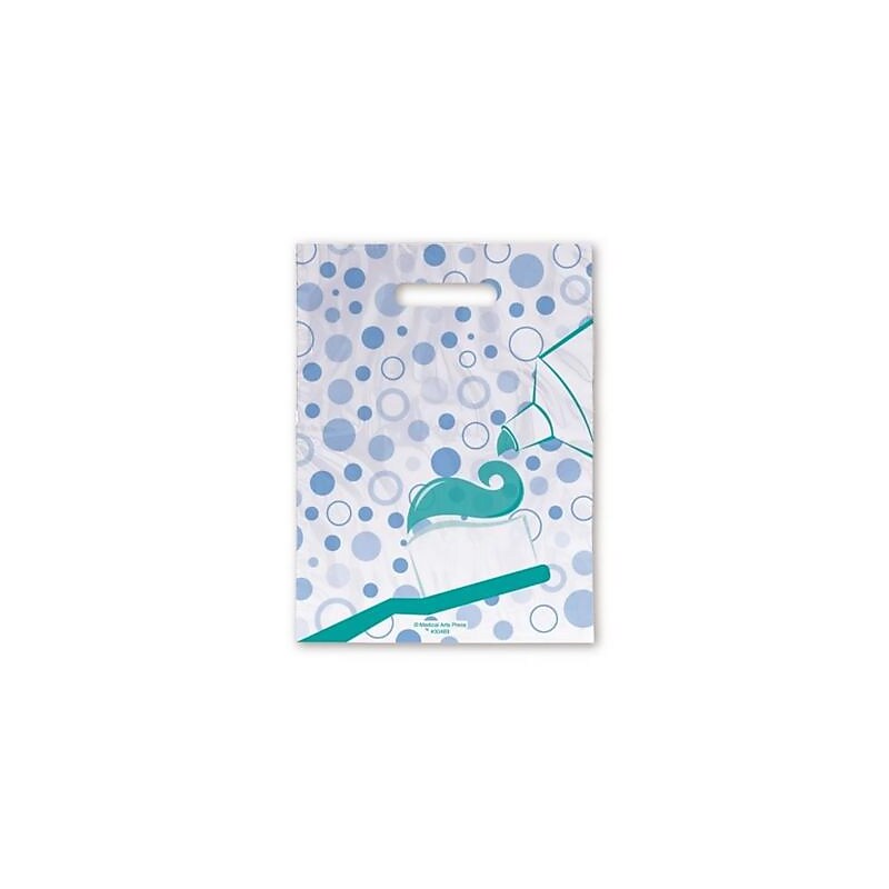 Small Scatter-Print Supply Bags, Blue Circles image 1
