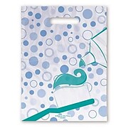 Small Scatter-Print Supply Bags, Blue Circles