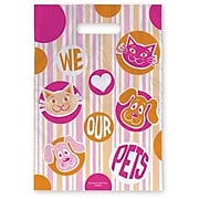 Large Scatter-Print Supply Bags, Pink and Orange Pets