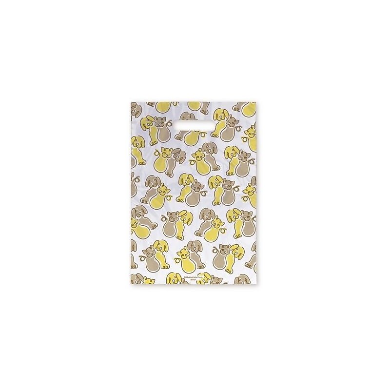 Large Scatter-Print Supply Bags, Yellow and Brown Dog and Cat image 1