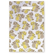 Large Scatter-Print Supply Bags, Yellow and Brown Dog and Cat