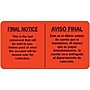 English/Spanish Collection Pre-Printed Labels, Final Notice, 1.75 x 3.25 inch, 500 Labels~#|#~m002248042_sc7