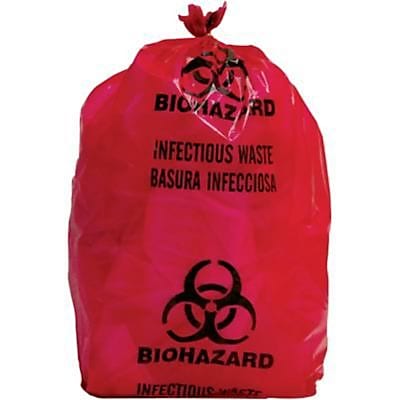 Medegen 01EB086000 MHMS Infectious Waste Red Disposal Bags