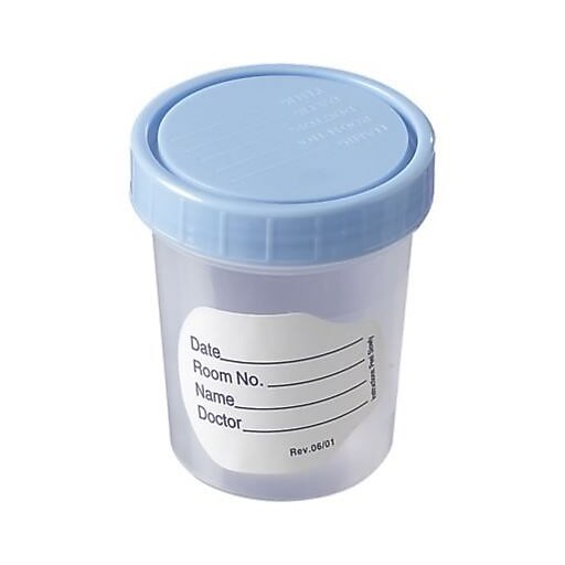 Shop Staples for Sterile Specimen Cups, 4 oz., Blue Cap