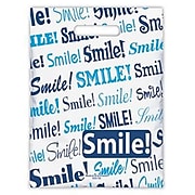 Small Scatter-Print Supply Bags, Blue Smile