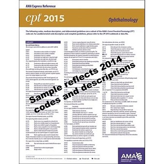 AMA 2015 Express Reference Coding Cards for CPT®; Ophthalmology