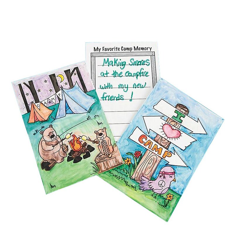 S&S Worldwide Paint-a-Dot Camp Fun Craft Kit, 48/Pack image 1