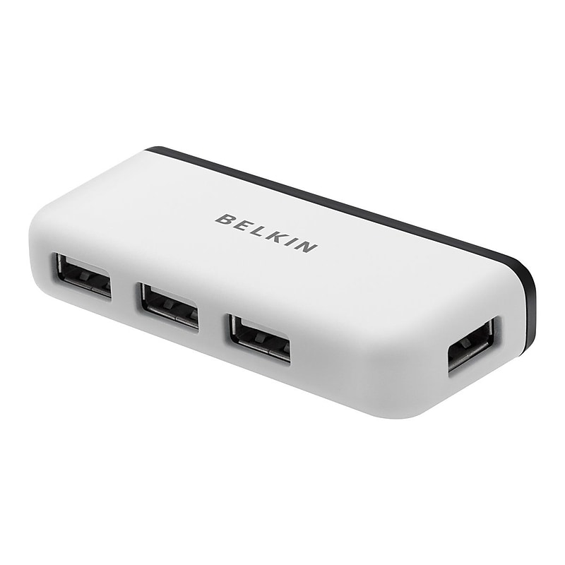 Belkin 4-Port USB 2.0 Hub, Black/White (F4U021BT) image 1