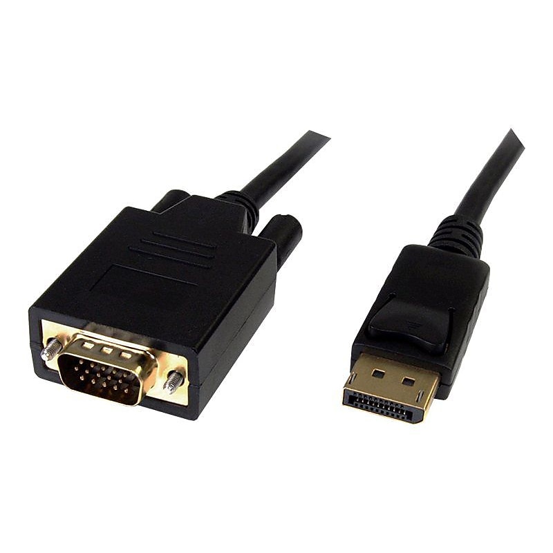 4XEM™ 6' DisplayPort To VGA Male/Male Adapter Cable, Black image 1