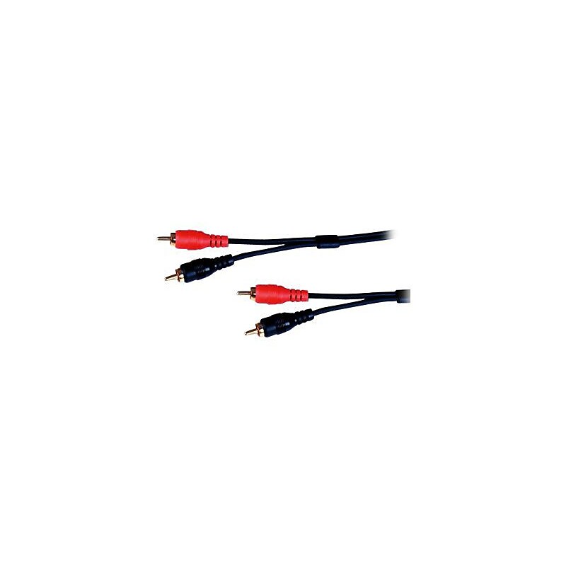 COMPREHENSIVE CABLE 2PP-2PP-50ST Audio Cable, 50', RCA, Black image 1