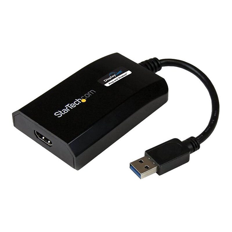 StarTech USB 3.0 To HDMI External Multi Monitor Video Graphics Adapter For Mac & PC, Black image 1