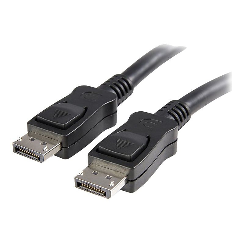 StarTech 20' DisplayPort® Audio Video Cable With Latches M/M, Black image 1