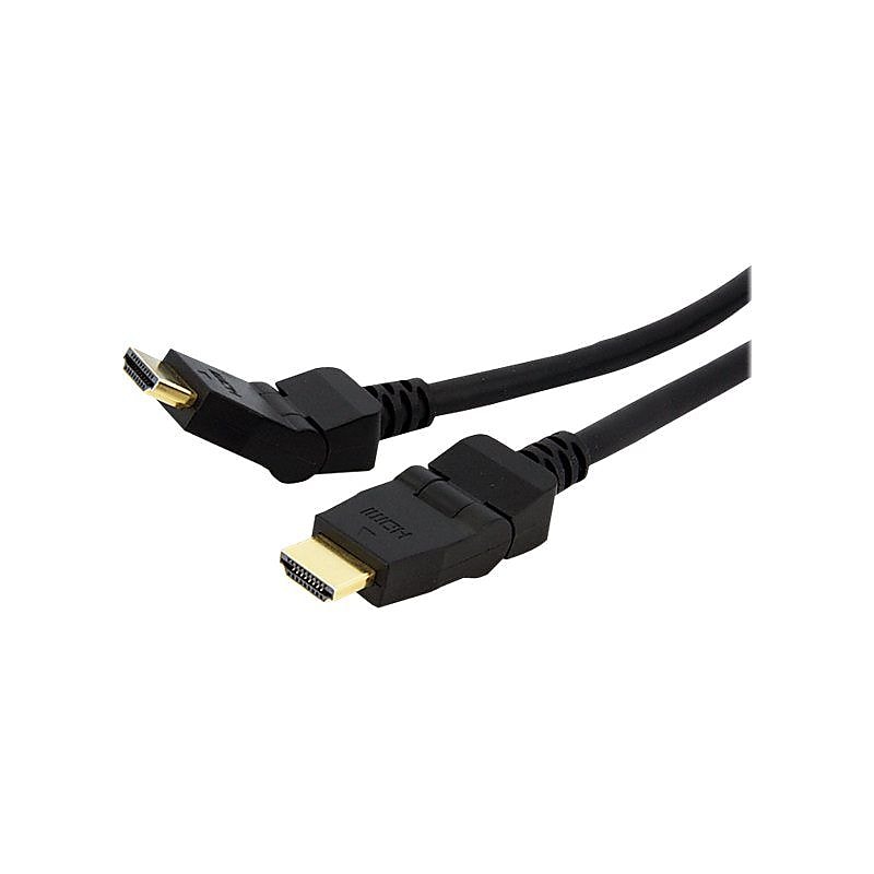 Startech® 6' 180 Deg Rotating High Speed Male/Male HDMI Cable, Black image 1